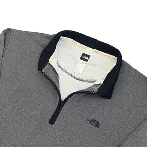 North Face Quarter Zip Pullover Mens XL Grey Sweatshirt Long Sleeve Made In USA